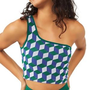 Free People Movement Free Throw One Shoulder Jacquard Bra